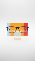 Gafas de sol rectangulares azul mate